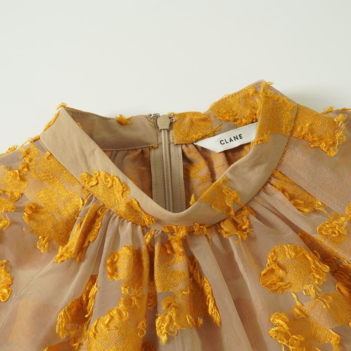 CLANE クラネ FLOW FLOWER JACQUARD TOPS フラワー ジャガード 