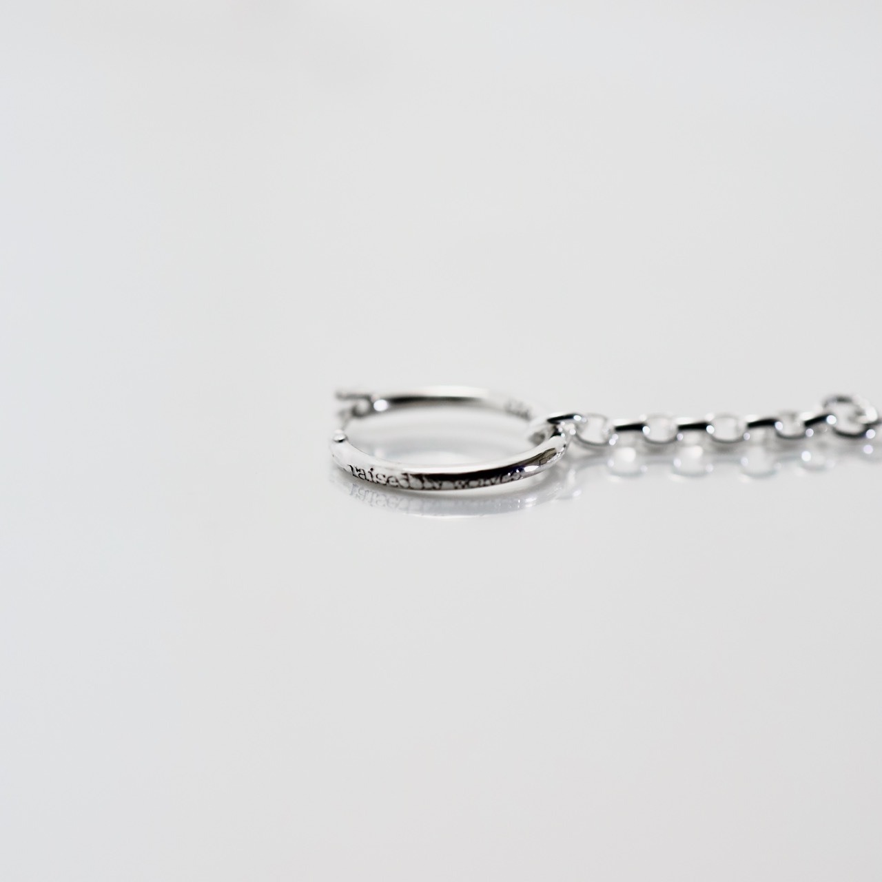 THIN HOOP raised by wolves with 2c CROSS / シンフープピアス レイズド バイ ウルヴス ウィズ 2cクロス