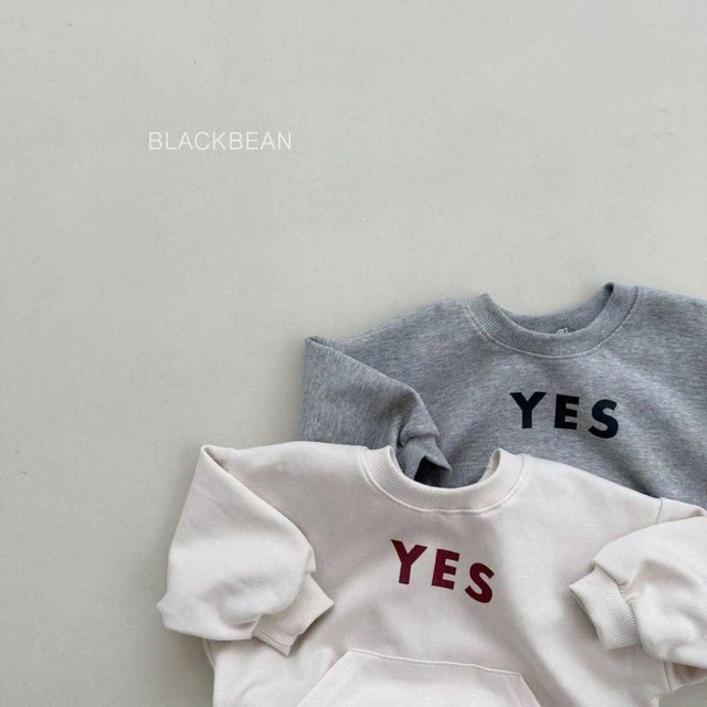 [即納S/M]≪blackbean≫yes sweatshirt melange (kids)12