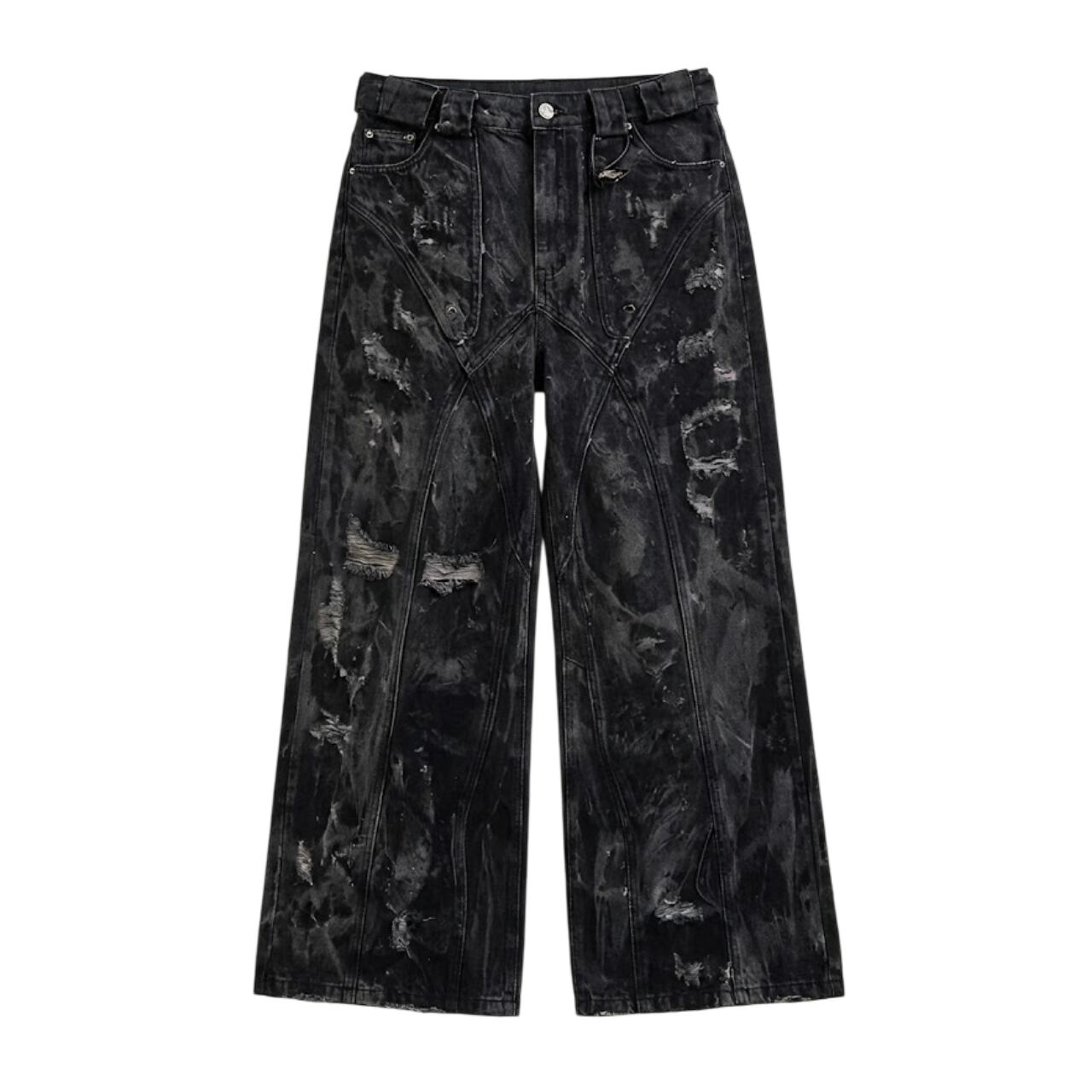 Dirty damaged denim pants 0004