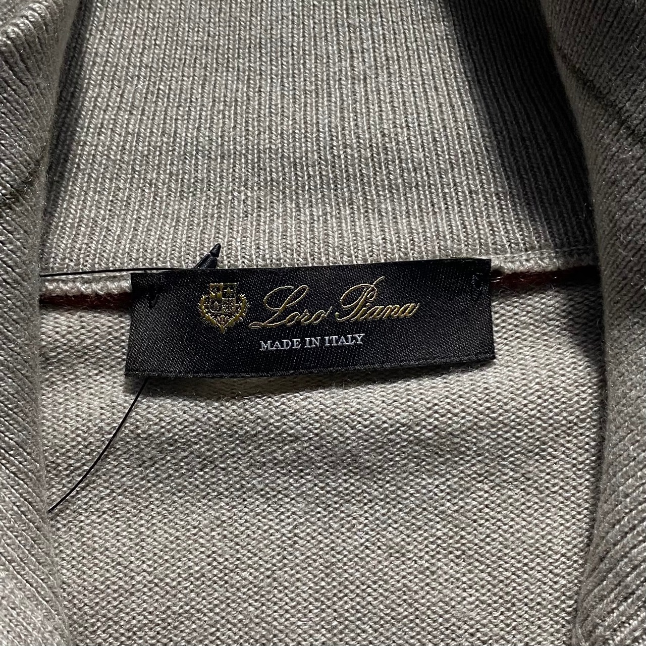 LORO PIANA cashmere silk elbow patch sweater