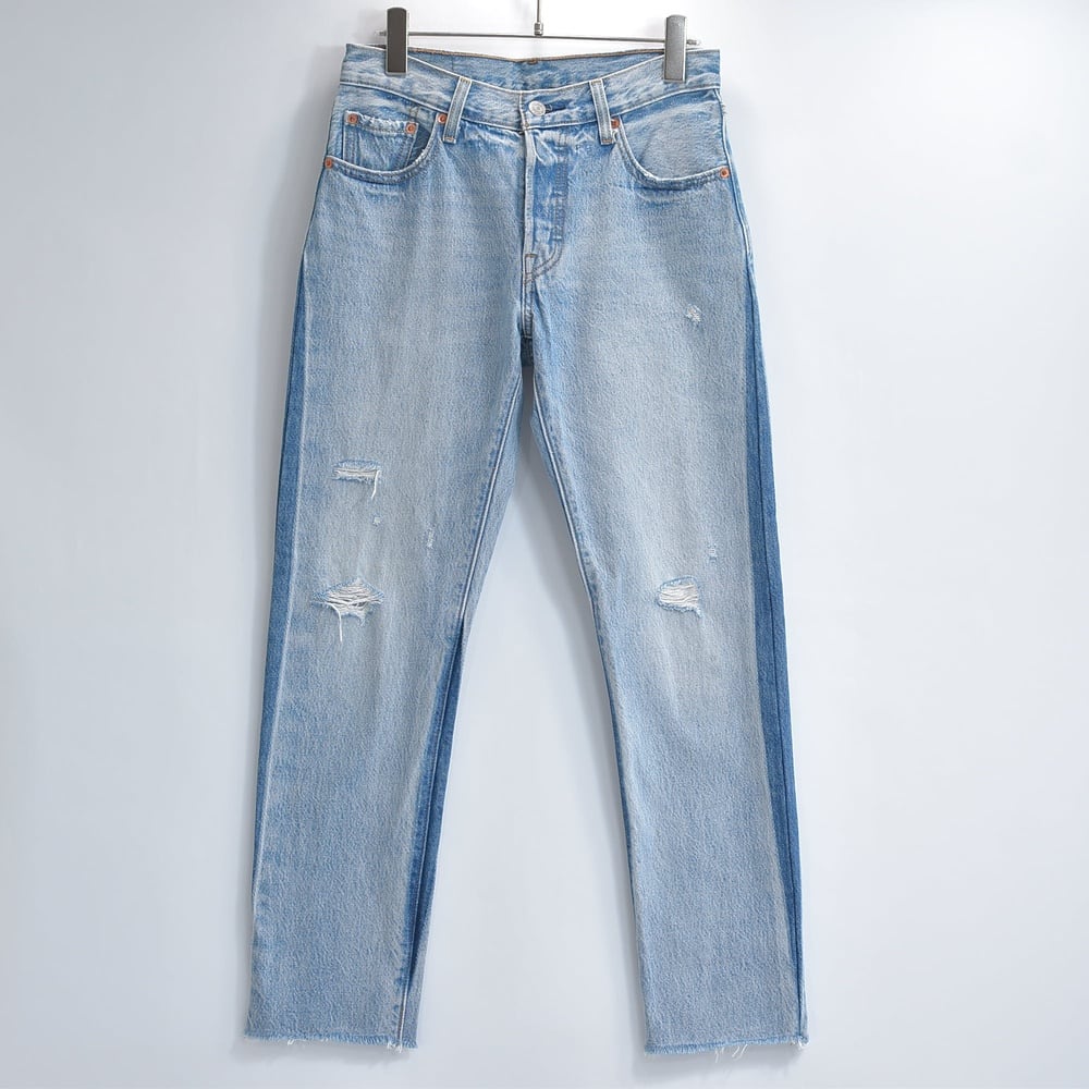 メンズ リーバイス Levis 501 USA製 クラッシュ+リペア W32