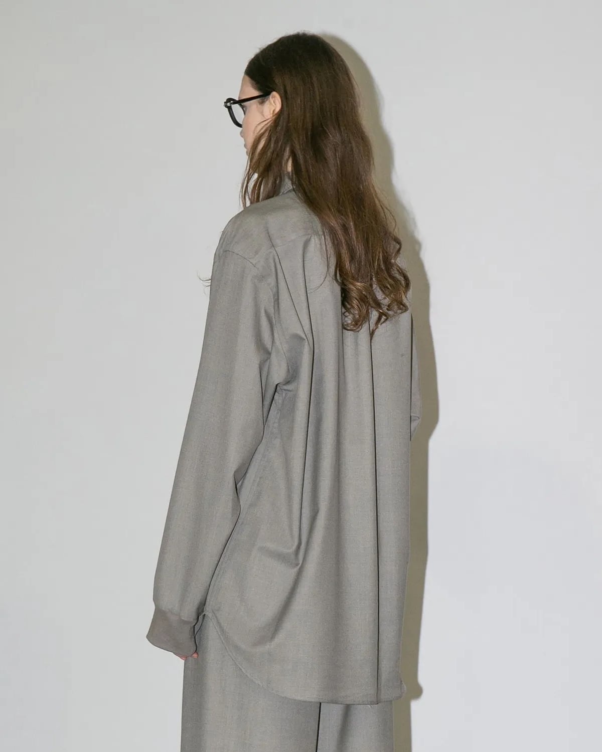 my beautiful landlet WASHABLE WOOL OVERSIZE POLO SHIRT BEIGE | nua