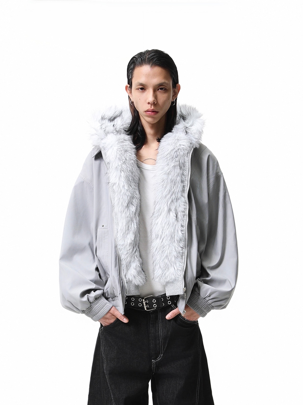 BOOGOOVOGUE Faux Fur Hooded Jacket