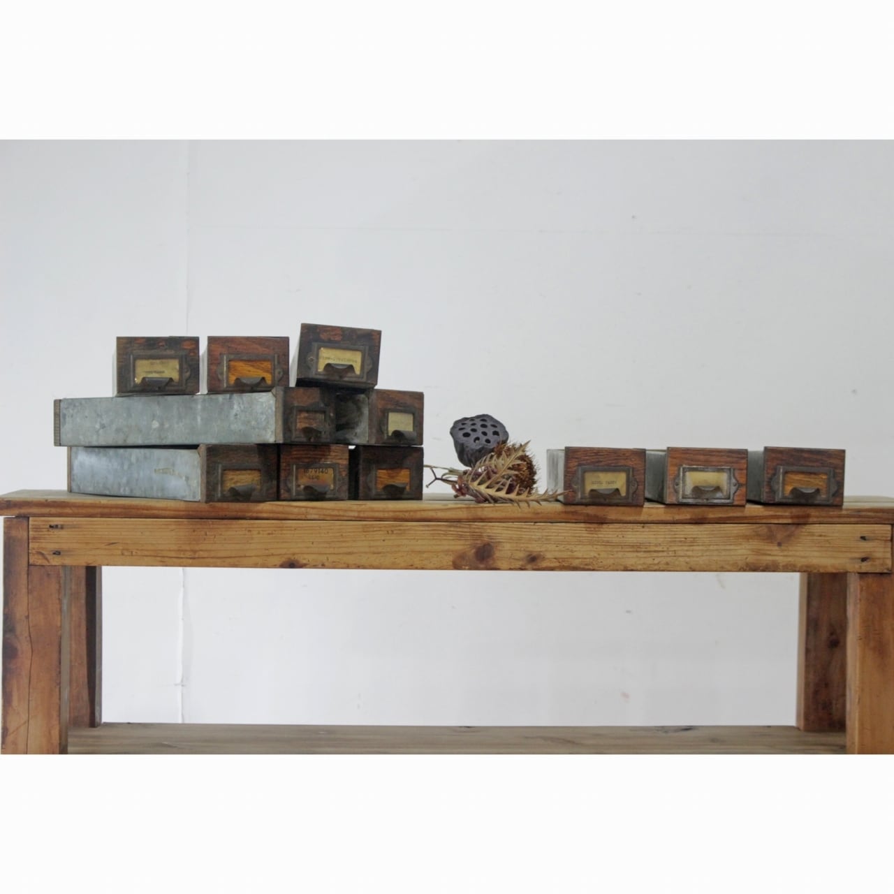 在庫あり U.S. アメリカ ヴィンテージ 引き出し ドロワー パーツ ツールボックス 収納 ネームプレート ブリキ 1個