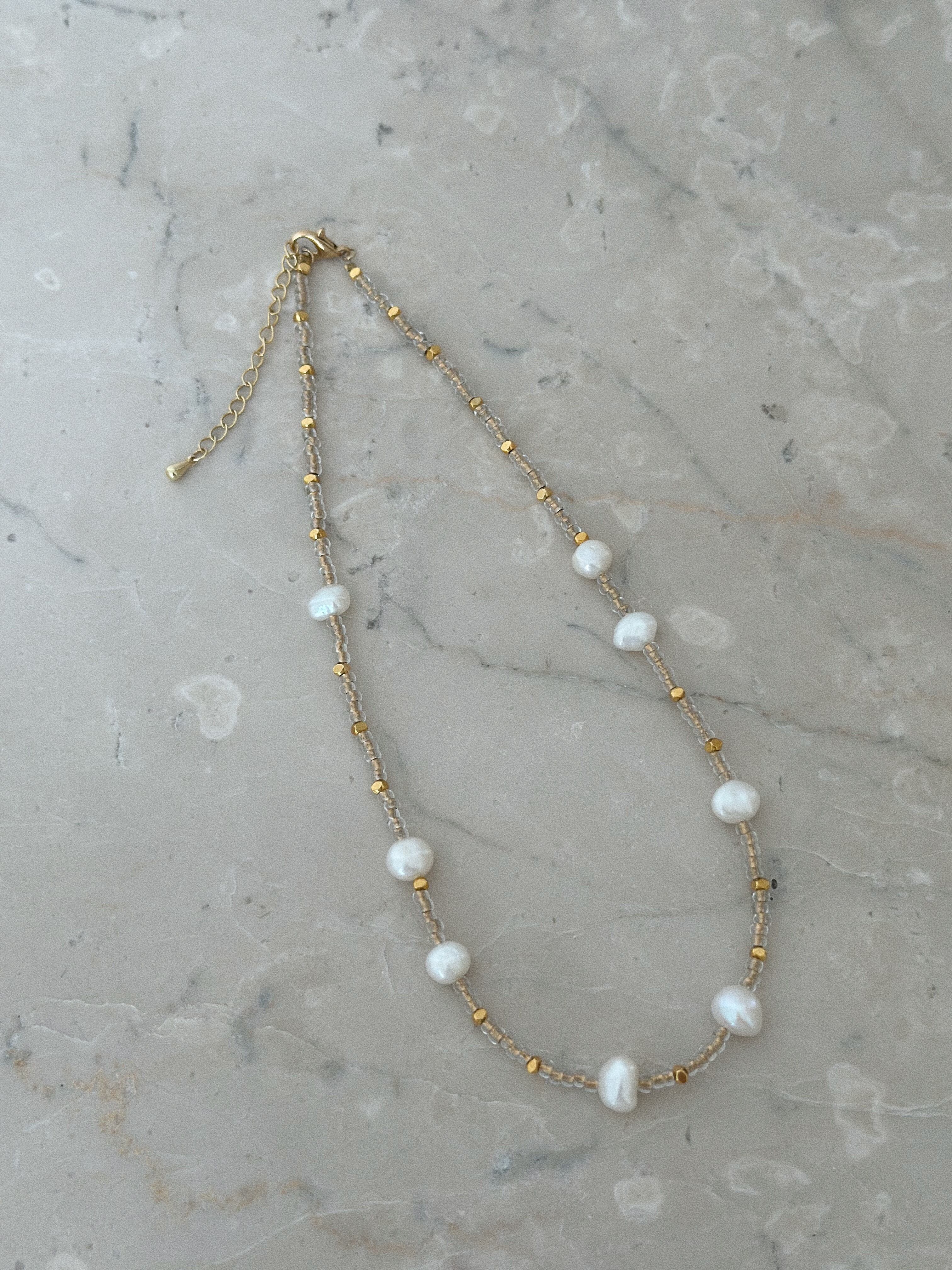 gold×shellpearl necklace | CARM