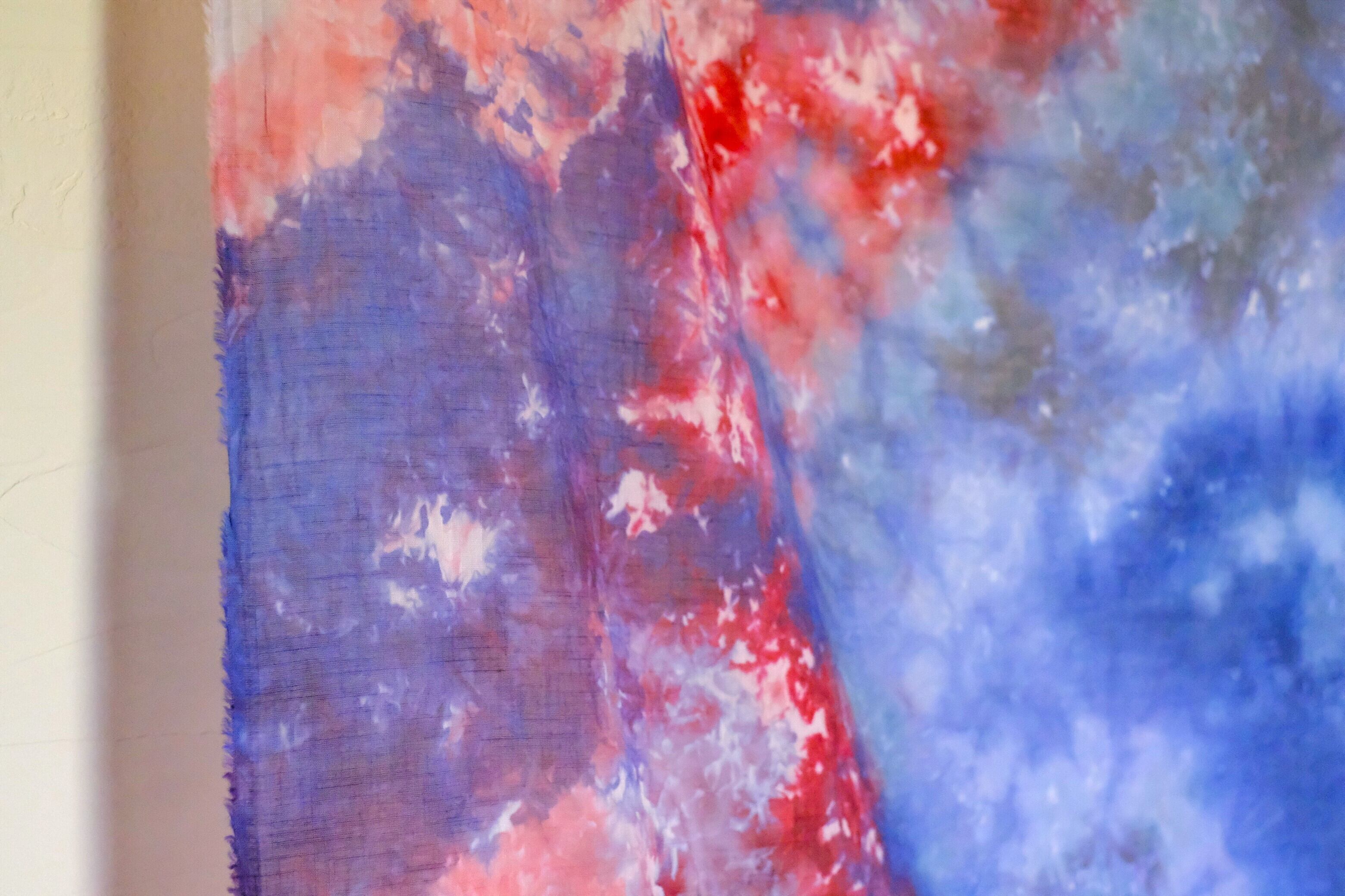 【original textile】綿麻ボイル／青系（染色）