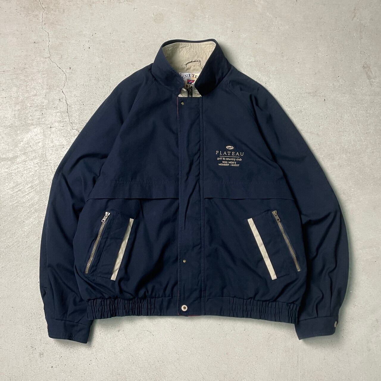 90年代 CUTTER&BUCK コットンジャケット ブルゾン golf メンズ2XL 古着