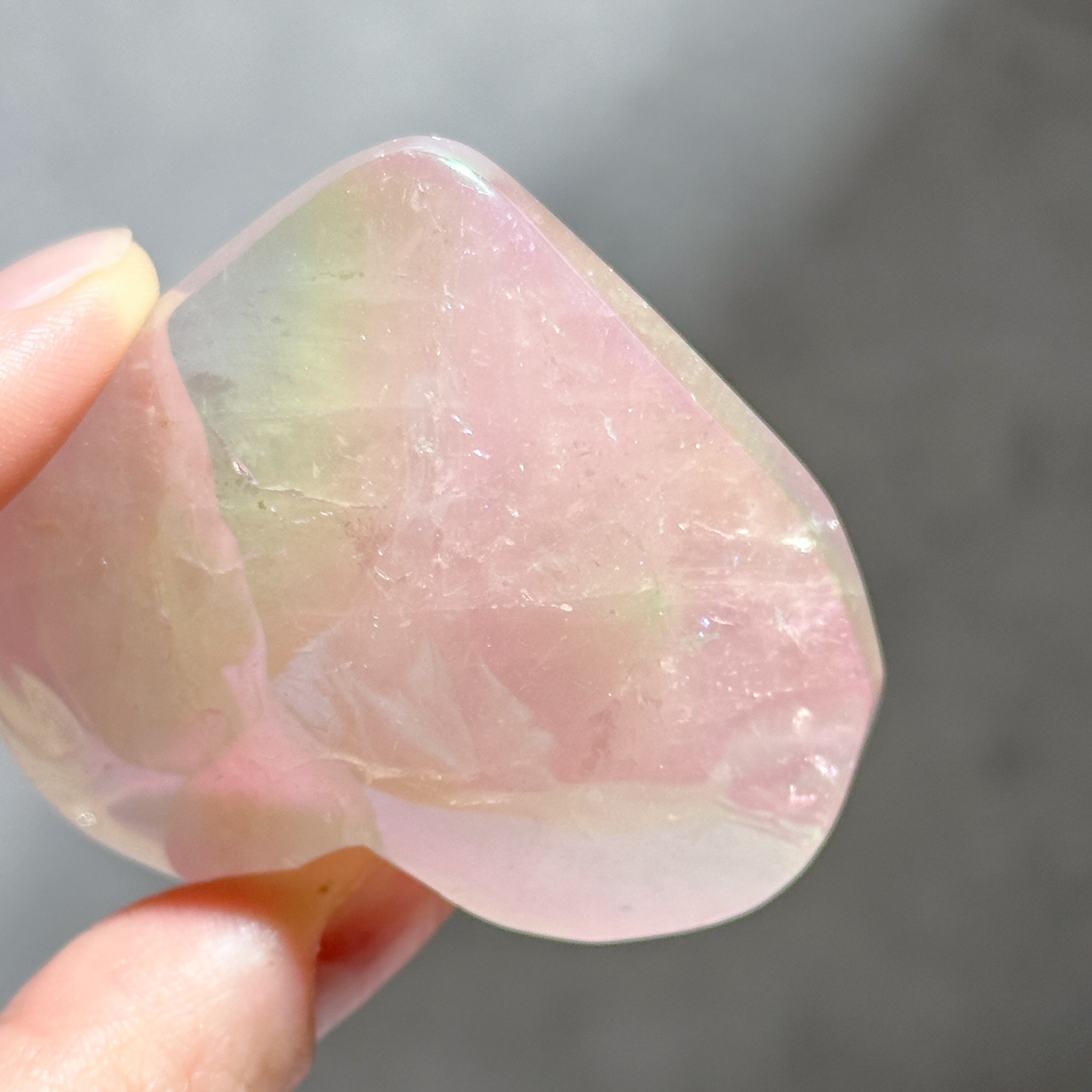 エンジェルオーラローズクォーツ ハート83♡ Angel Aura Rose Quartz