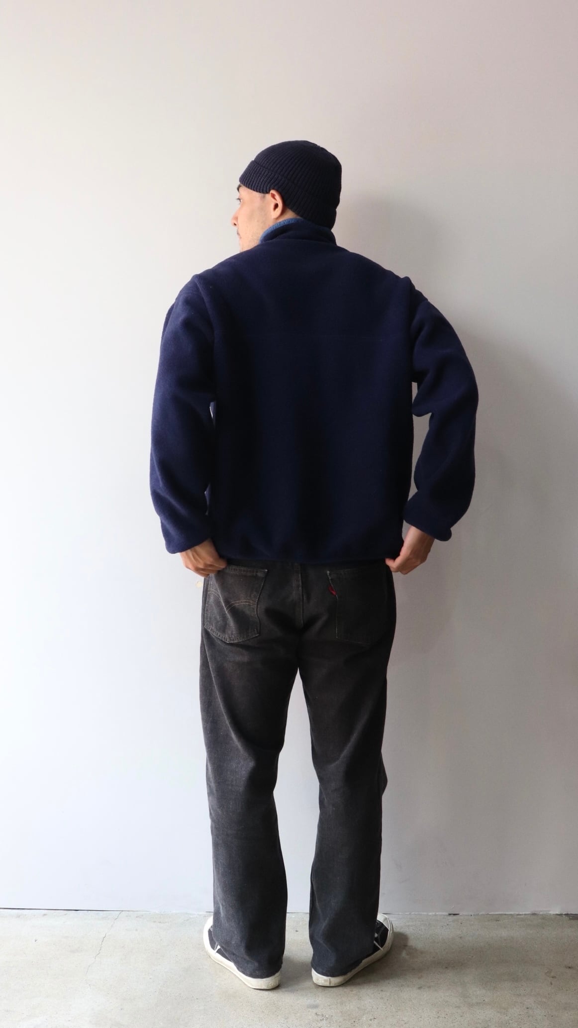 美品 L 米国製 90s ネイビー シンチラ スナップt Patagonia パタゴニア 