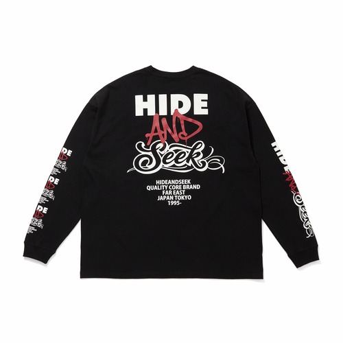 ロングスリーブTシャツ / HIDEANDSEEK(ハイドアンドシーク) / AND L/S TEE(BLACK×WHITE)(HT-080626)