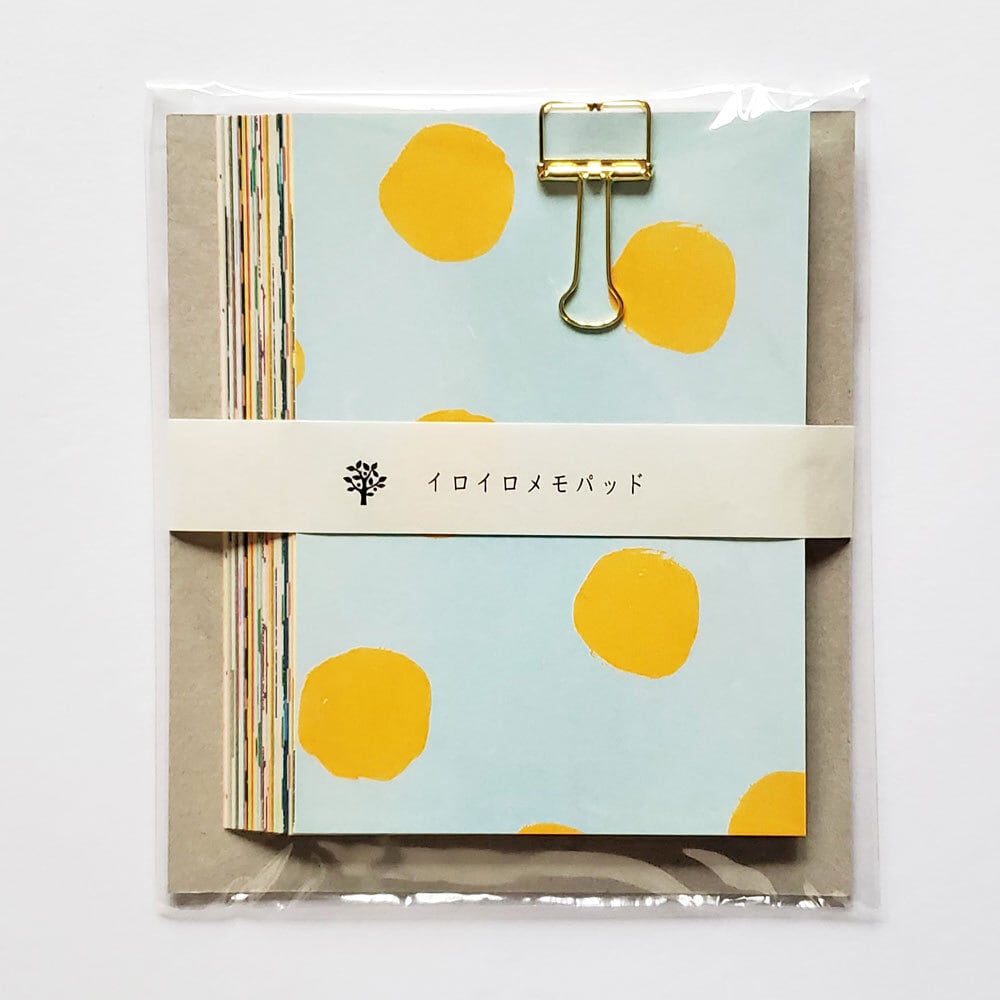 水縞 イロイロメモパッド 水玉縞々 M(みずたましましま) 50枚アソート