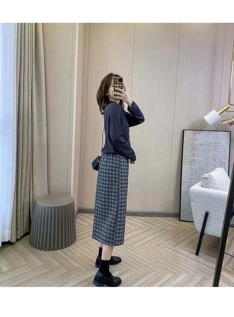 チェックタイトスカート
