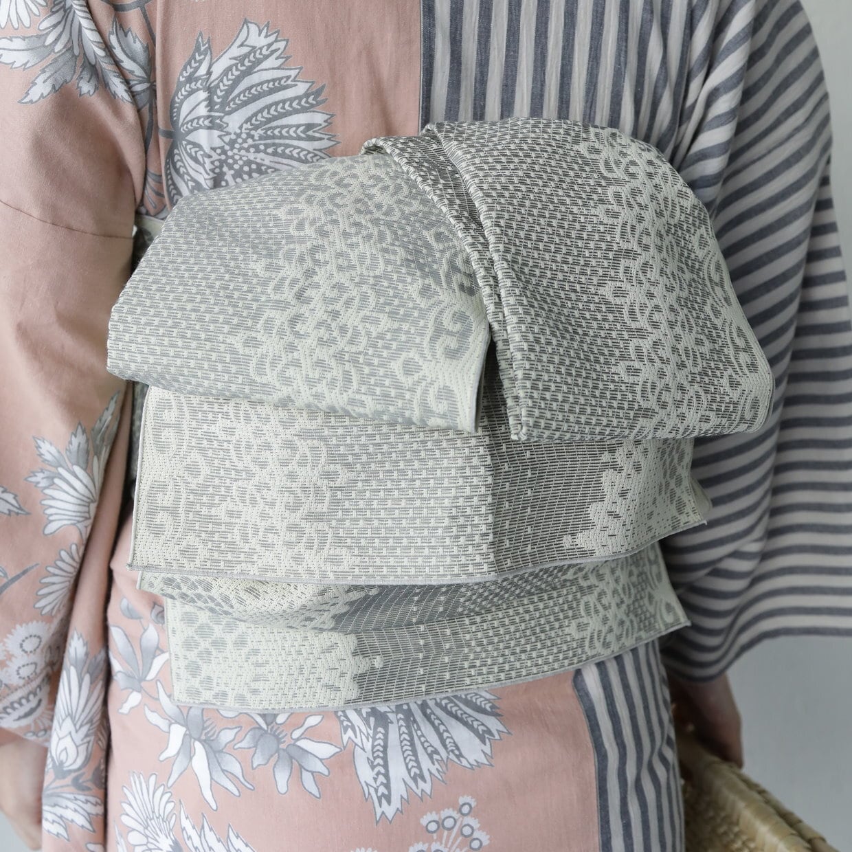 兵児帯 「レディレース」 （ライトグリーン・オフホワイト