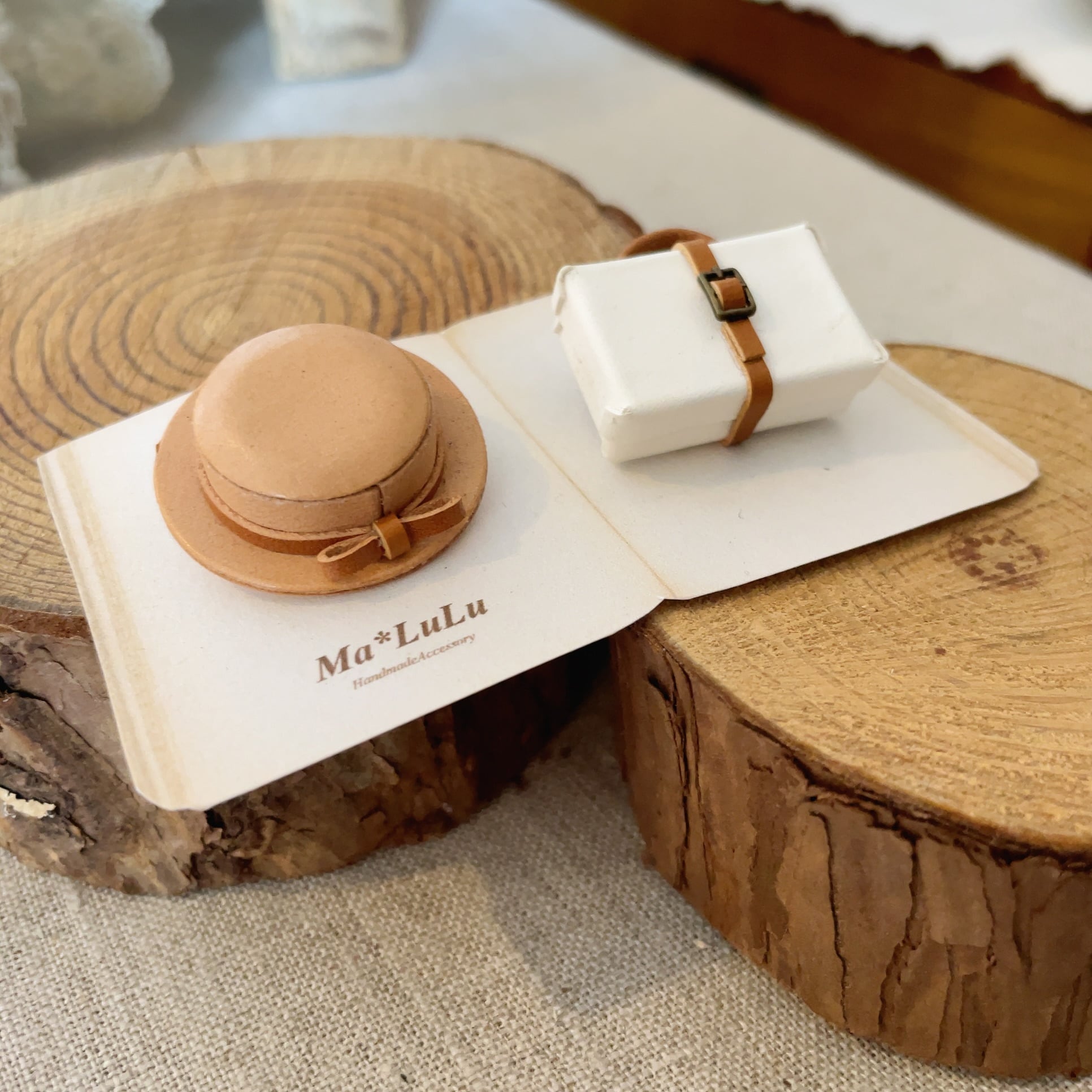 Ma*LuLu/おでかけセットのブローチ/帽子&トランク(ホワイト)