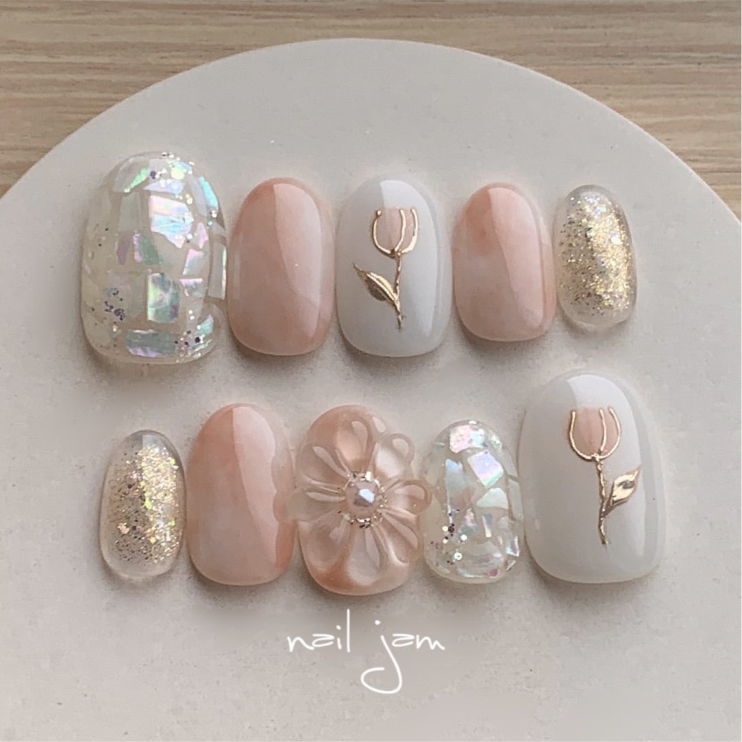 シェルくすみカラー ネイルチップ シェルくすみカラー ネイルチップ