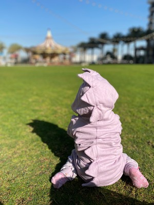 dino hoodie (lilac) ダイナソーパーカー(ライラック)