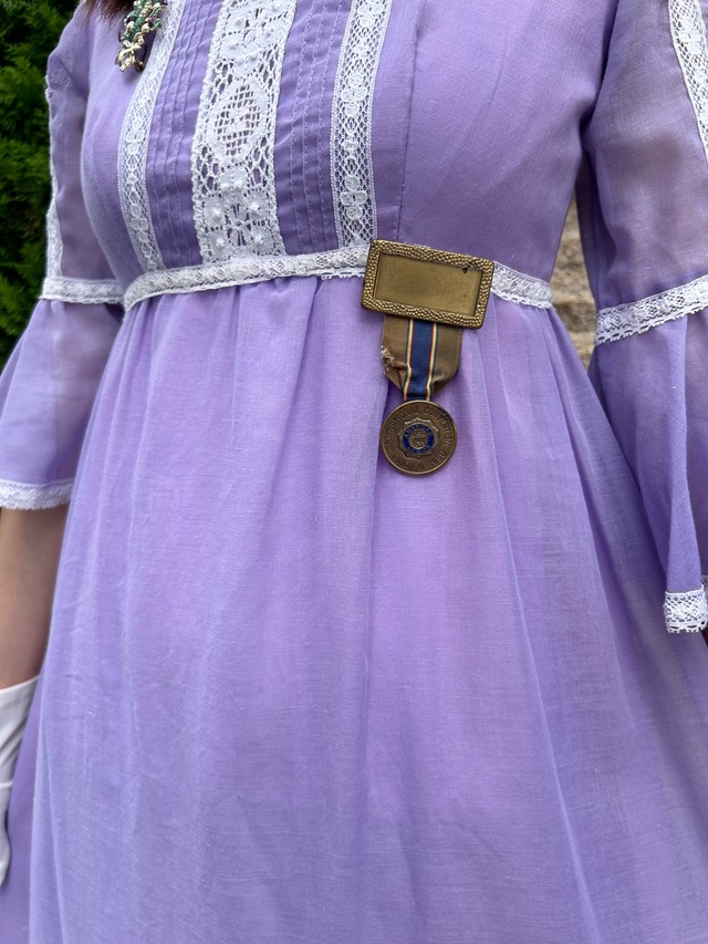 コピー：60's70's purple lace dress