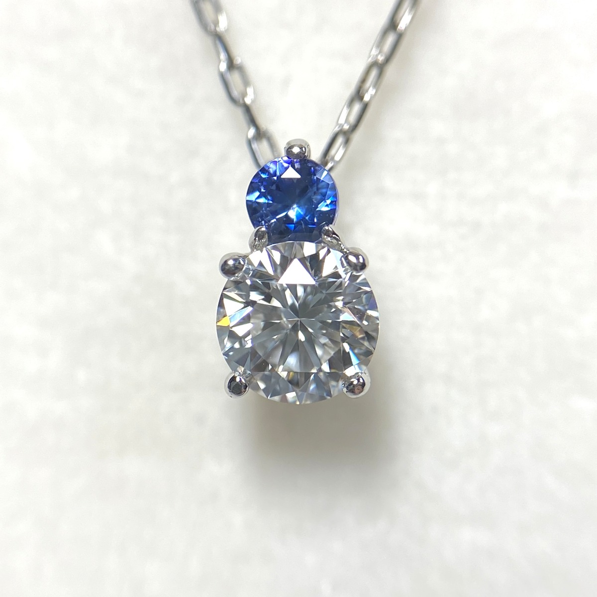 ダイヤモンド＆ベニトアイト ネックレス 0.242ct E-SI1-VG(N) 中宝 