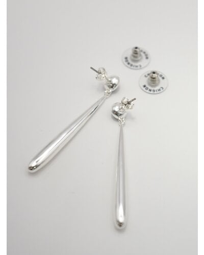 【CHIGNON】[0055-341/342SH] オニキスロングドロップピアス/イヤリング