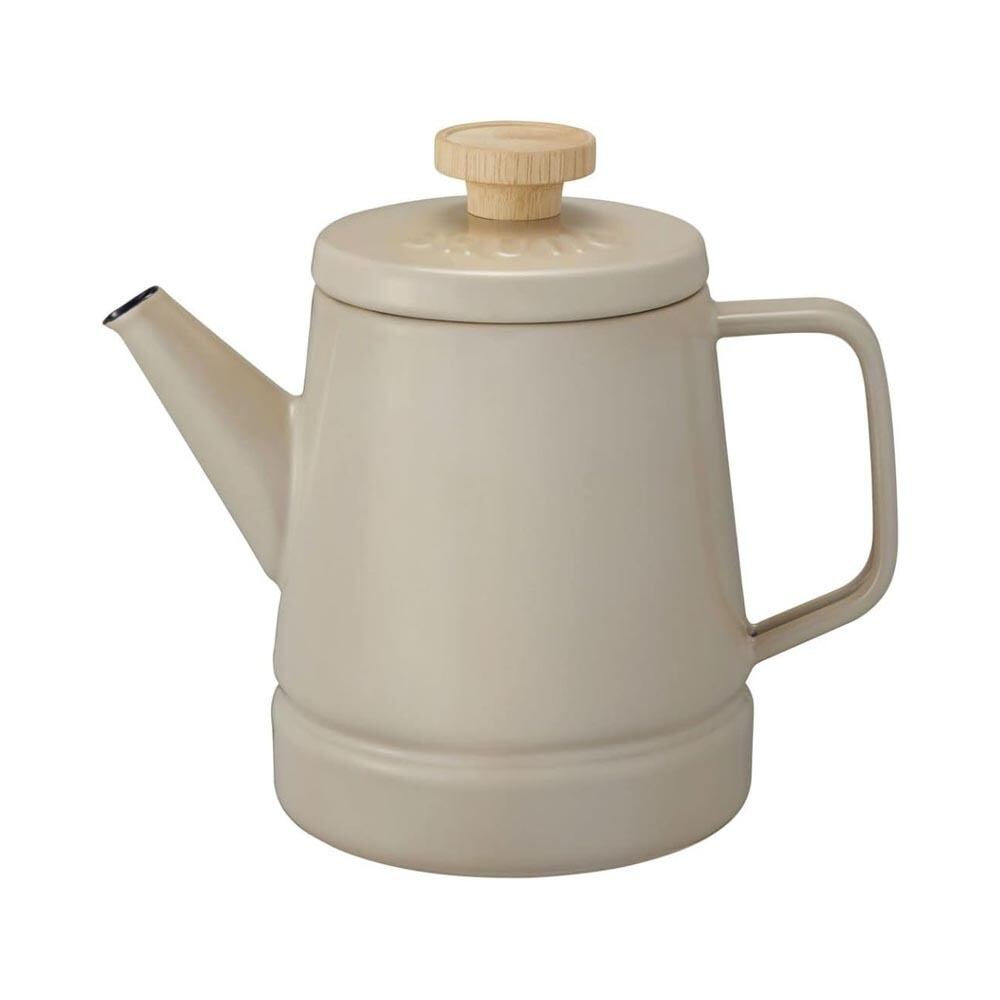 BRUNO ブルーノ ホーローケトル 1.6L グレージュ BHK282 IH対応 直火 アウトドア キッチン 富士ホーロー