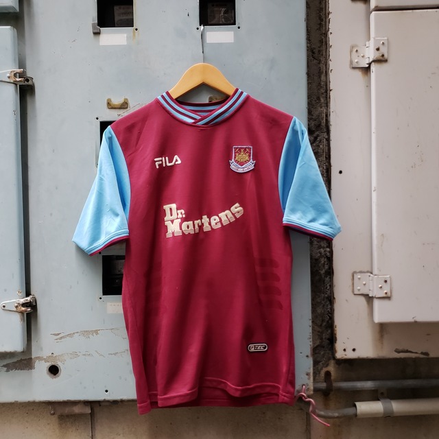90～00s "West Ham United FC" Football Shirt ウェストハムユナイテッド フットボールシャツ パンク  カジュアルズ スキンズ | LITHIUM × Clover Over Dover