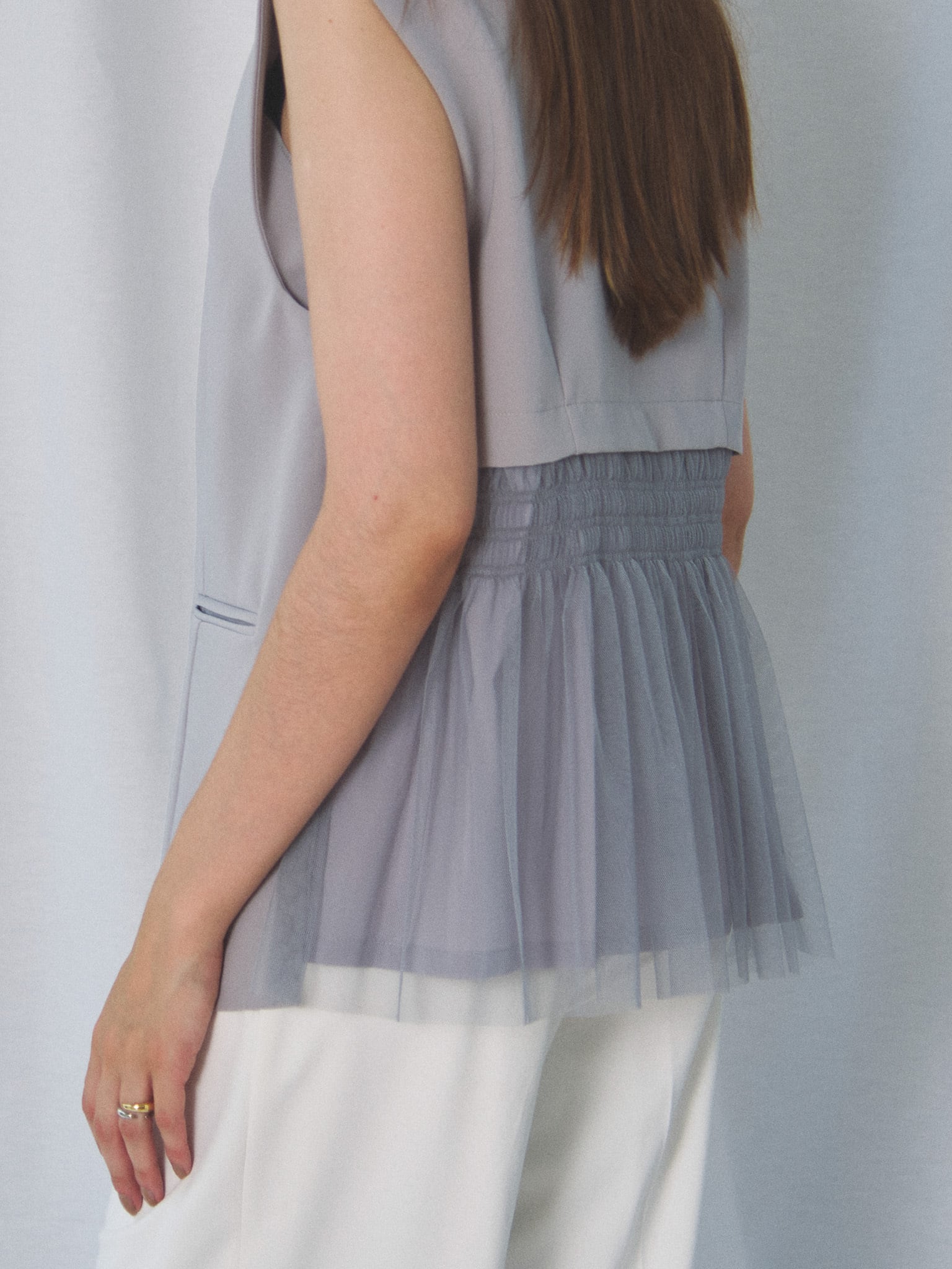 TULLE DOCKING GILET(ﾁｭｰﾙﾄﾞｯｷﾝｸﾞｼﾞﾚ)【5533517】 | CIEL'AIR