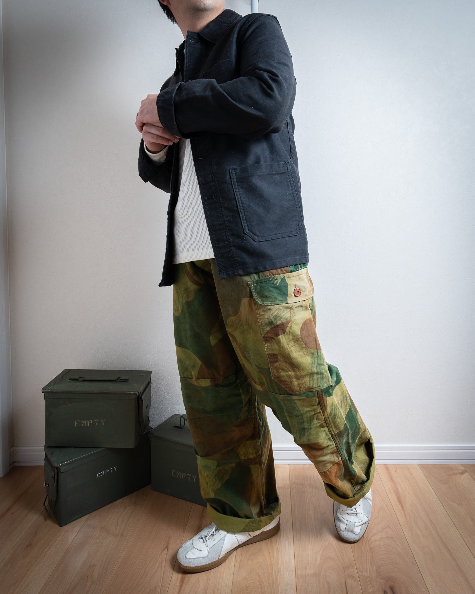 Belgian Army 's Brushstroke Camouflage Trousers "Used" ベルギー