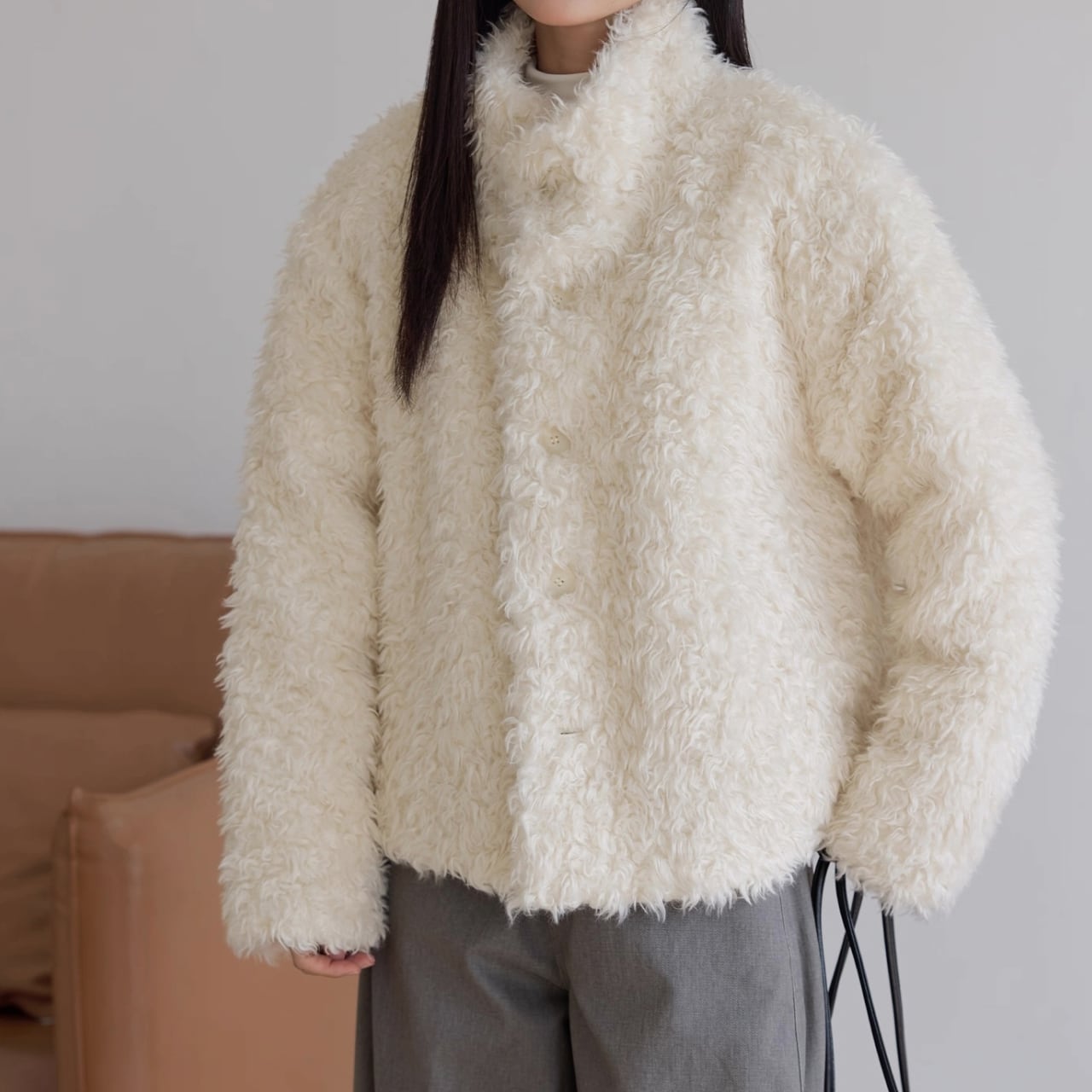 カーリーボアショートコート(2color) CO3521