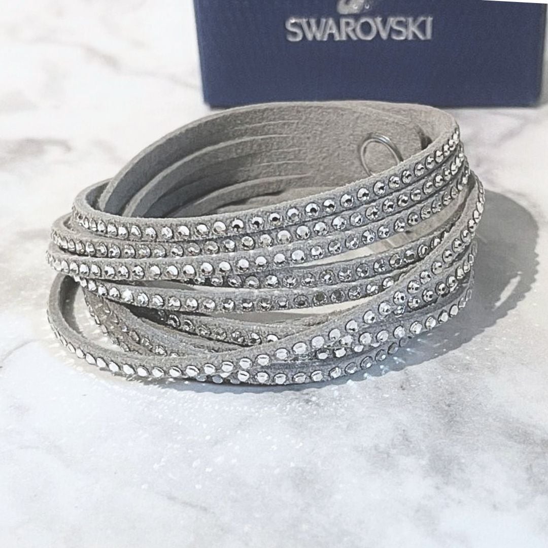 SWAROVSKI スワロフスキー ブレスレット グレー 灰色 クリスタル 