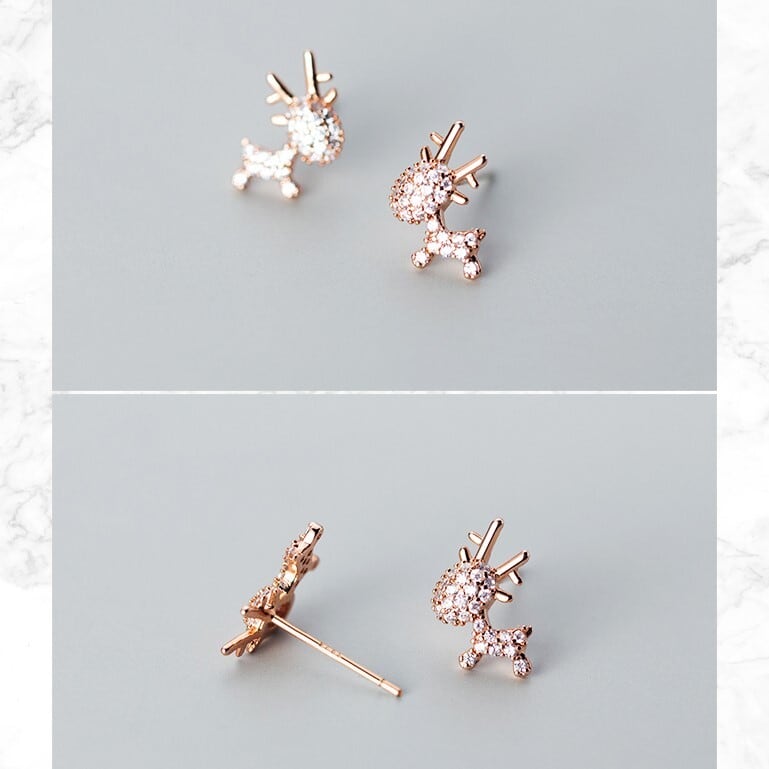 クリスマス限定 トナカイのピアス 2色 SILVER 0705 | Vary