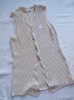 Made in Italy Cotton Silk Knit Long Vest