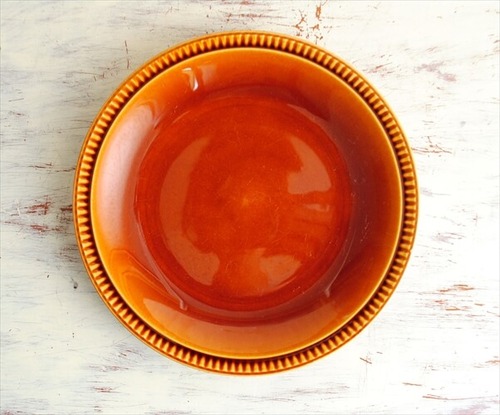 ベルギー製 BOCH ボッホ きれいな飴色のプレート 22cm お皿 プレート 磁器 ヴィンテージ食器 アンティーク_220331 it1624