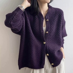 ニット 柄 編み カーディガン 10350