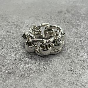 【15号】ボッテガヴェネタ BOTTEGA VENETA チェーン リング SV