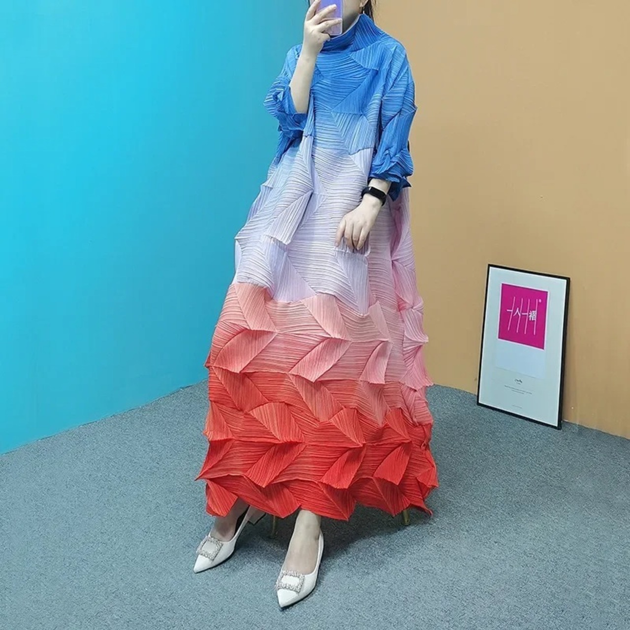 Colorful Gradient Dress / カラフル グラデーション ドレス ワンピース