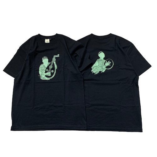 NEWAGE x RAJABROOKE / MEMAINKAN TEE -BLACK-