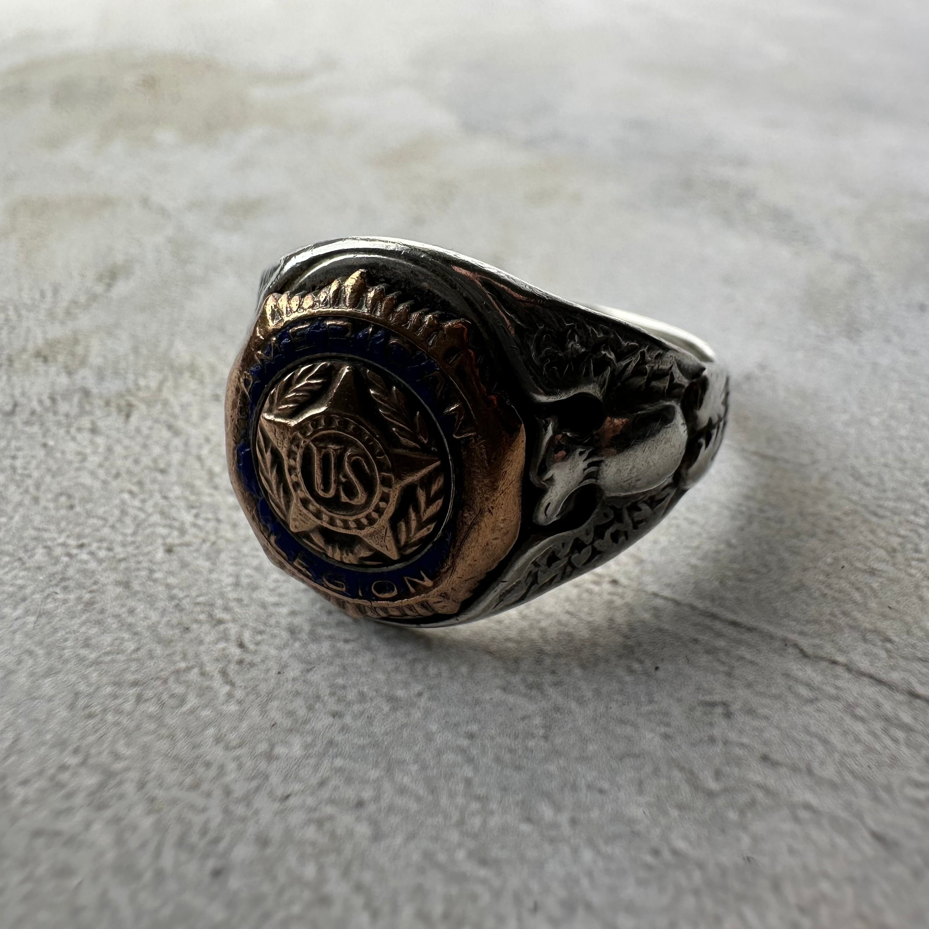 Vintage American Legion Ring Silver925 Size26.5 Made in USA