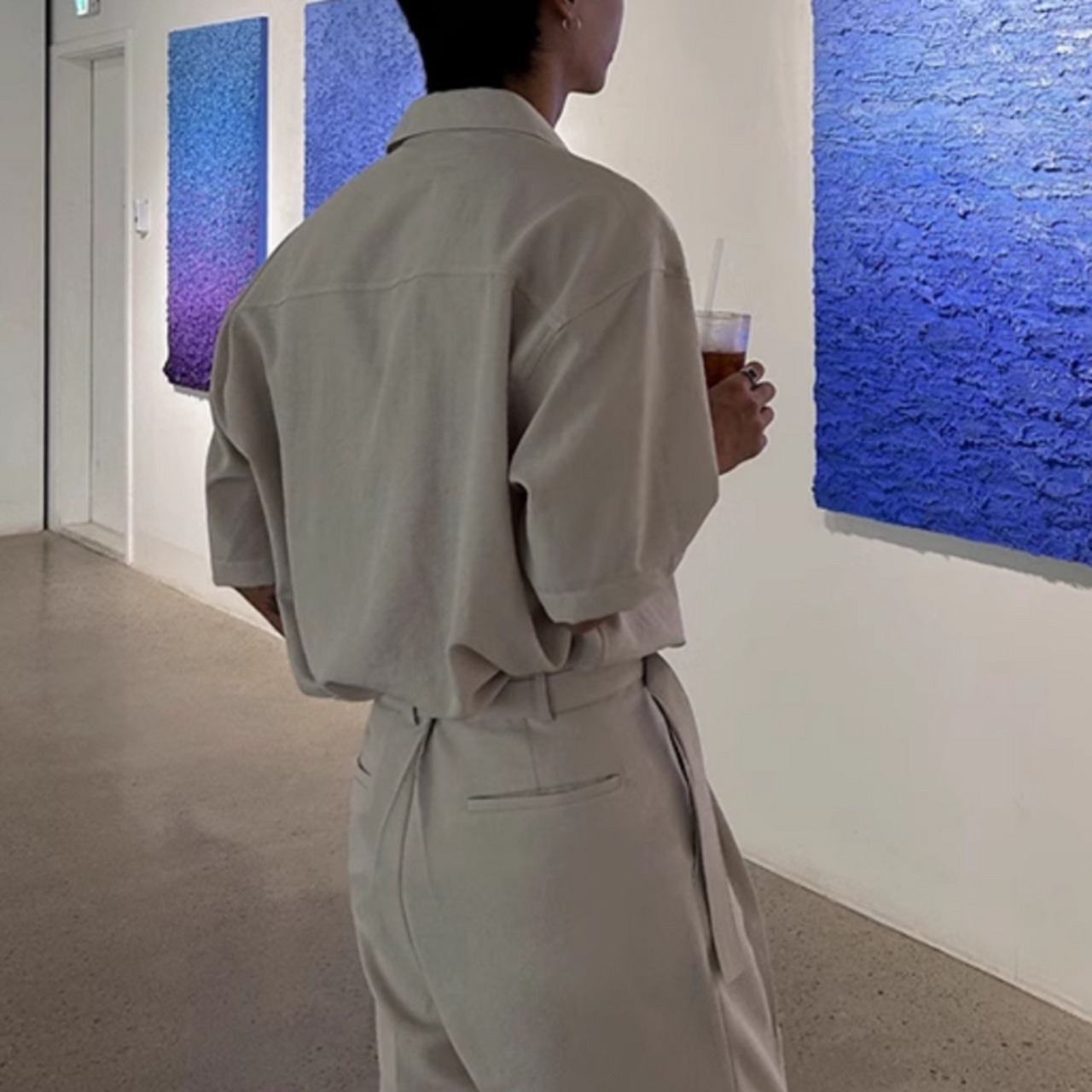 ルーズシンプルモダンシャツ（別売りでセットアップのパンツあり）　0600