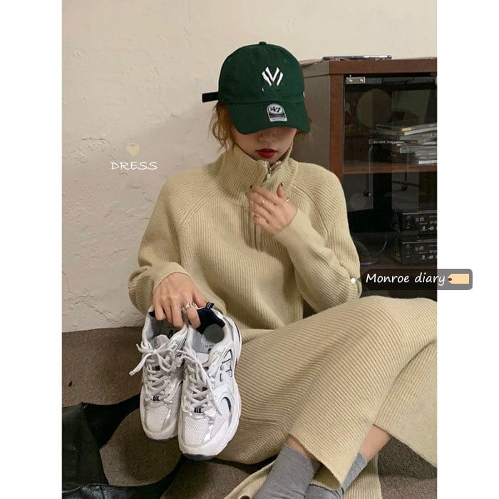 セーター ドレス オータムウィンタースタイルスカート ニット 秋物 冬物 モンロー7944647721