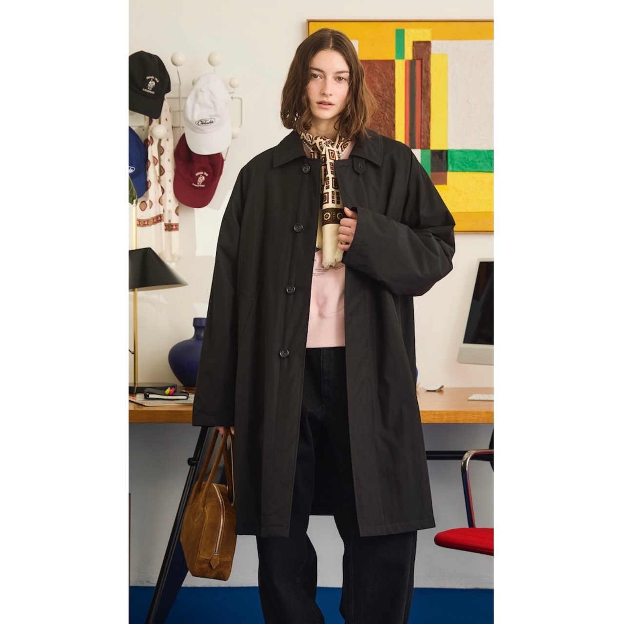 Oblada FEATHER COAT BLACK