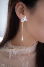強度○ 本物の紫陽花のピアス イヤリング ウェディングや贈り物ギフト 