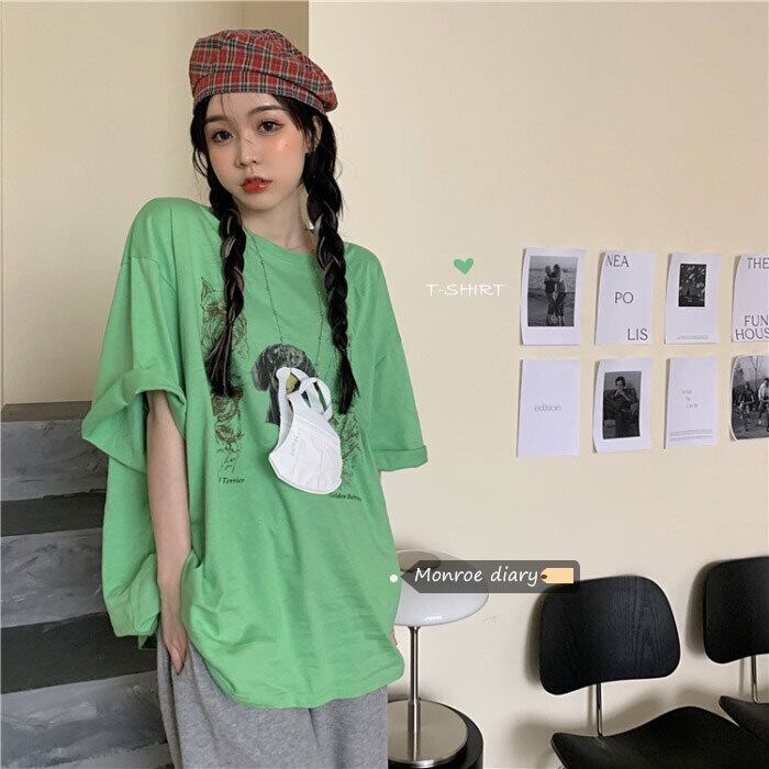 ルーズカジュアルTシャツ サマートップス 夏物 モンロー69998188970