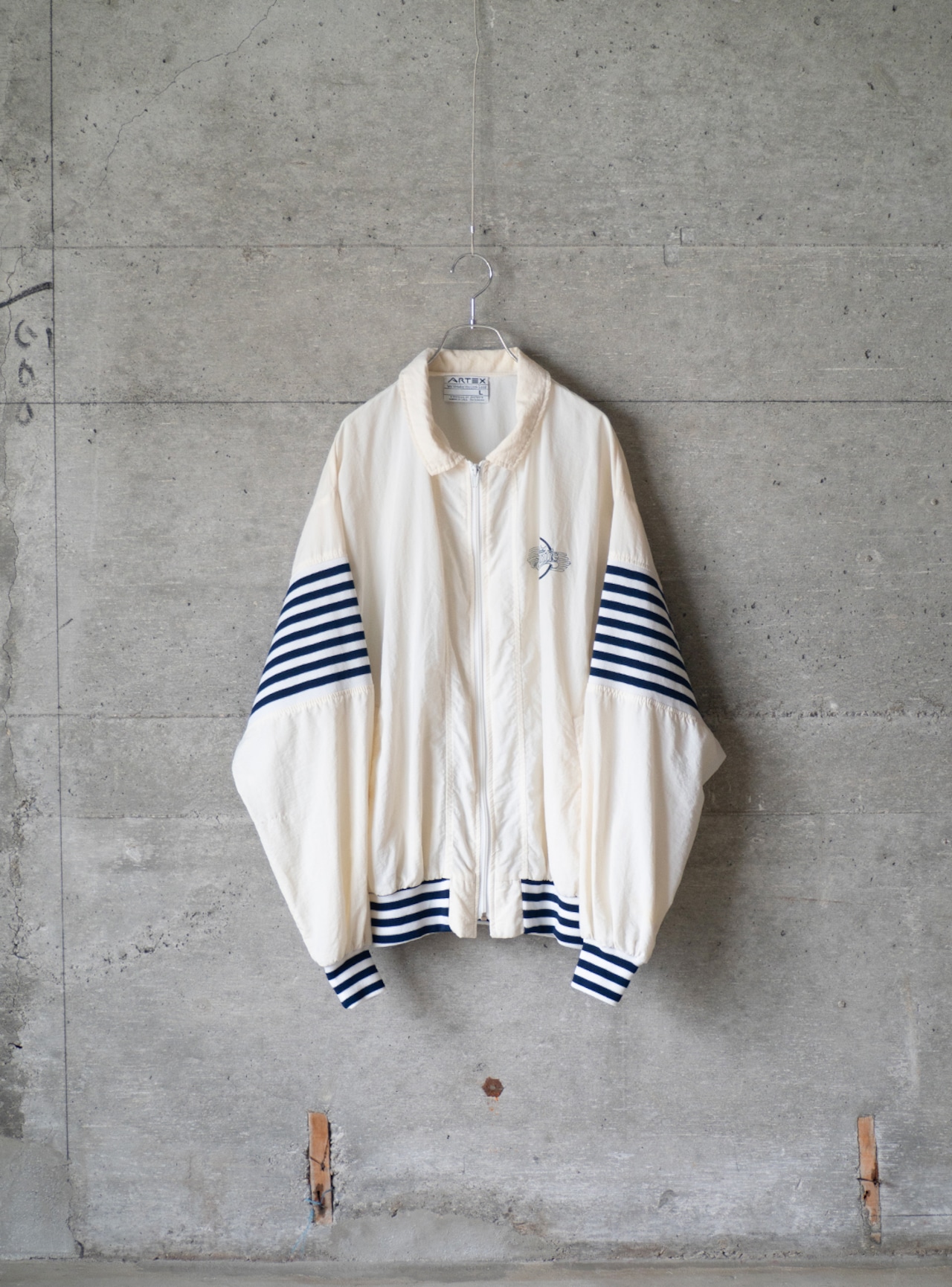"ARTEX" 1980s Border ribs shell combi jacket