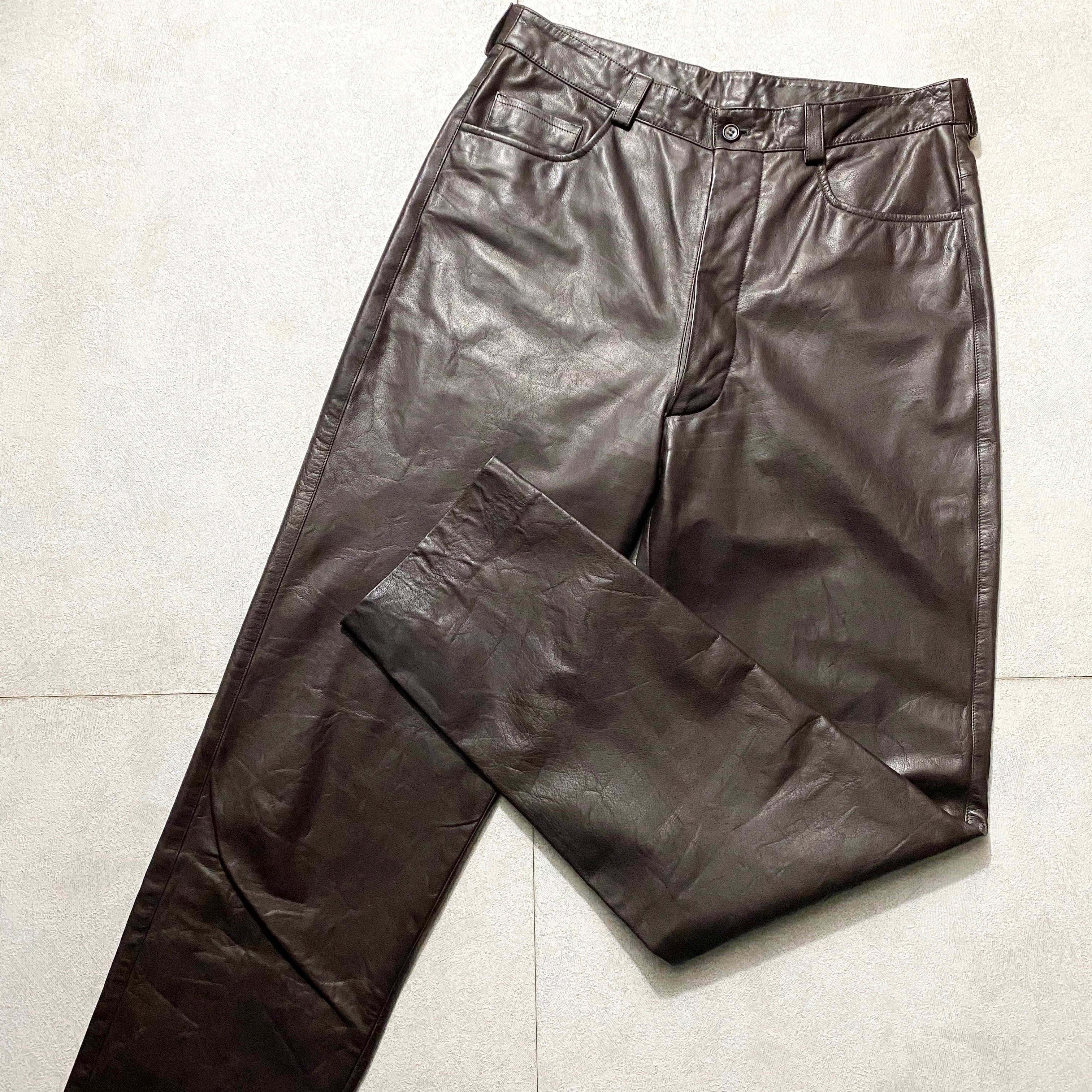 JIL SANDER tapered leather pants | NOIR ONLINE 
