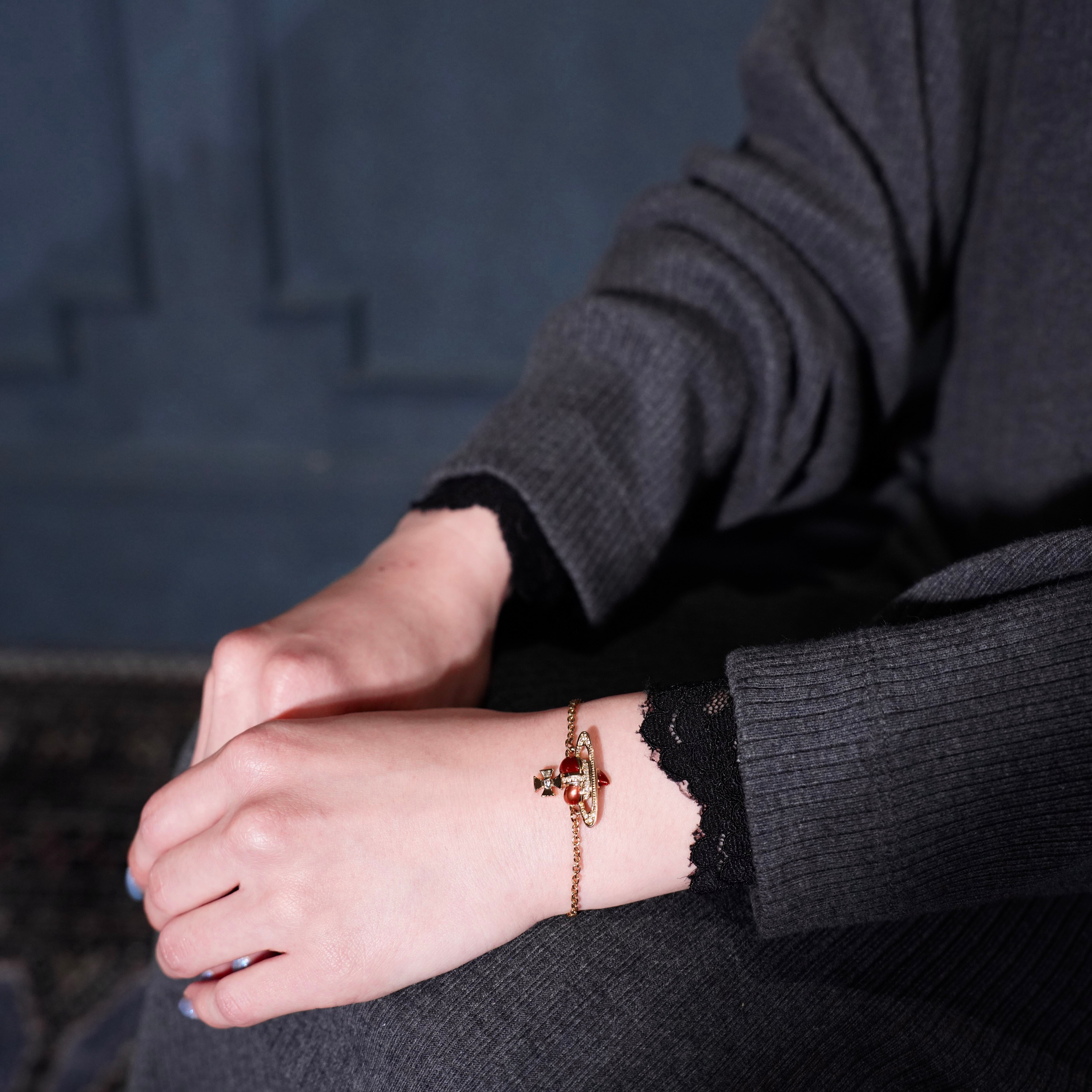 Vivienne Westwood HEART ORB DESIGN CHAIN BRACELET/ヴィヴィアン