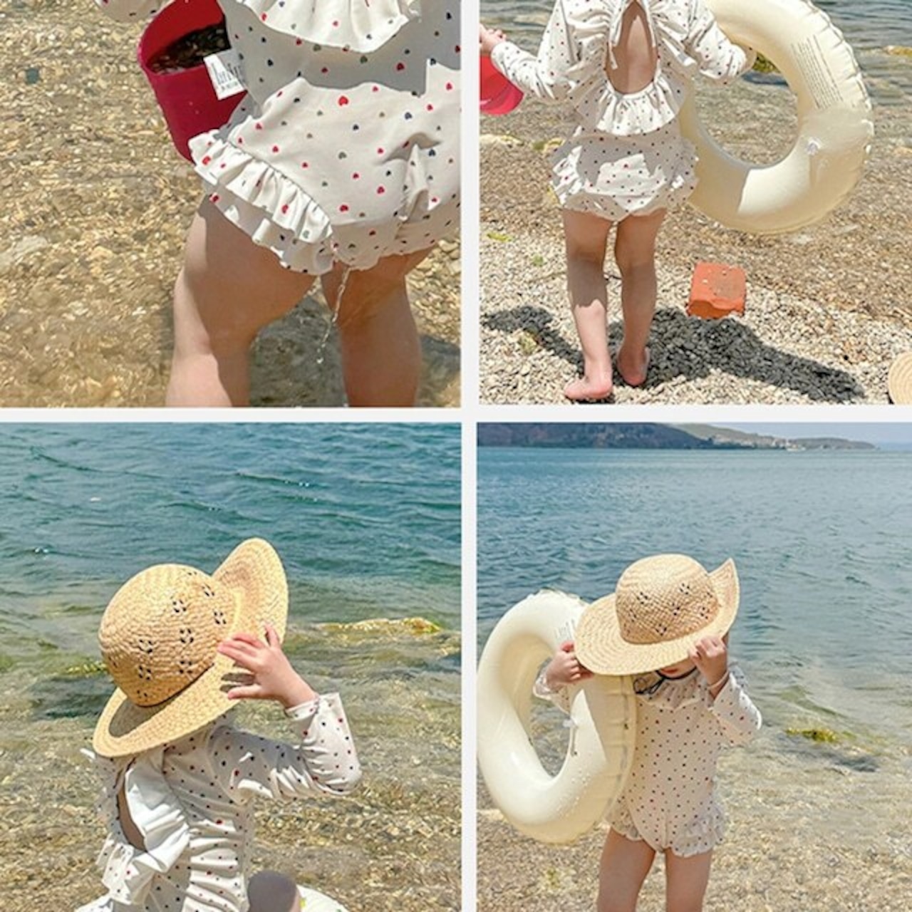 夏韓国風ドット水着