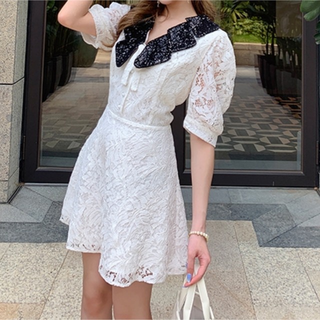 Lace mini dress