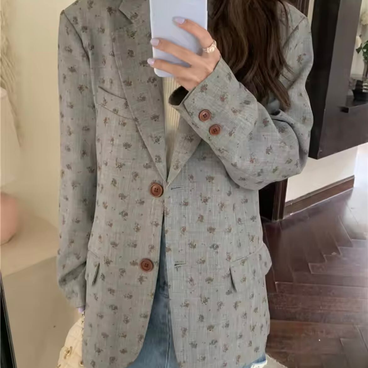 flower tailored jacket
