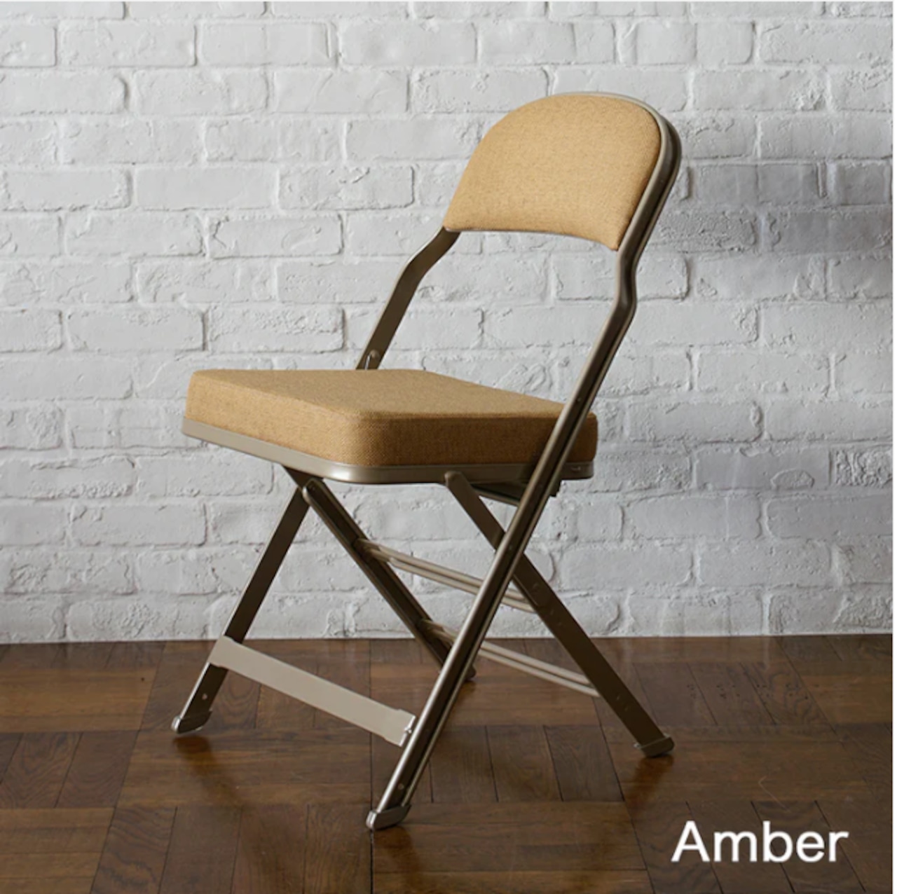 FULL CUSHION FOLDING CHAIR-AMBER・MOSS-/クラリン/折りたたみチェアー